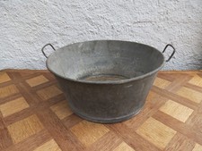 ancienne bassine en zinc galva