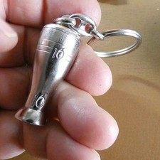 Porte clé métal 3D Verre