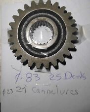 Pignon microtracteur kubota D.83 mm 25 dents 21 cannelures D. 23 mm