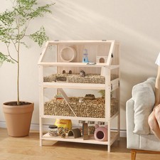 PawHut Wooden 3 Tier Hamster