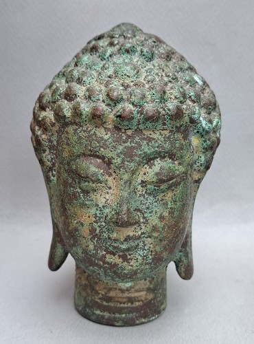 Tete bouddha bronze a - de,