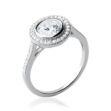 Bague solitaire femme - argent