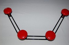 Magnifique patère ,porte manteau , rouge et noir , métal , 1960