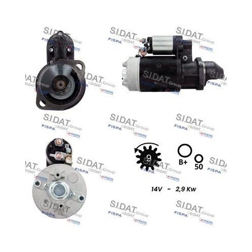 Démarreur sidat s12bh0302a2 - démarreur,