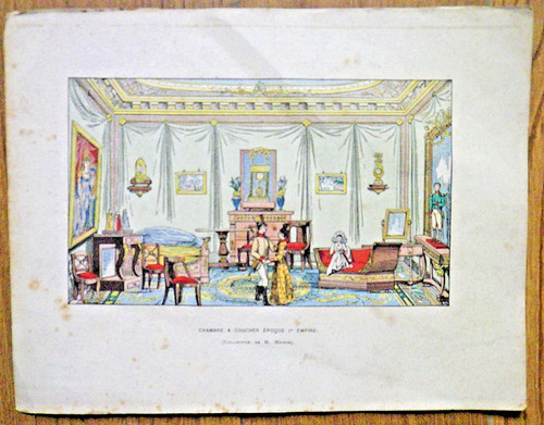 Gravure ancienne chambre - gravure,
