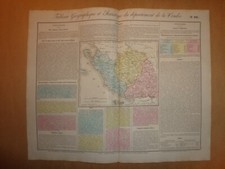Carte et tableau géographique ... de la Vendée 1826