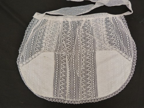 Tablier ancien coton brodé - ancien, en