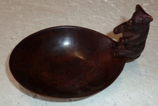 vide-poche ours en bronze à patine bois inspiré des objets de la forêt noire