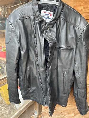 Blouson cuir noir - noir, motard