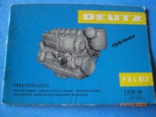 LISTE  DES PIECES DE RECHANGE    DU  MOTEUR    DEUTZ   F 6 L 812     8/1964
