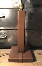Pied De Lampe Le Tanneur Cuir Marron Design 60’s H 34,5 Cm