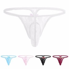 String homme neuf confortable string dentelle lingerie sissy slip