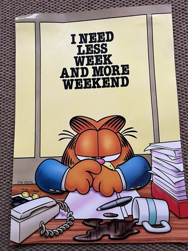 Vintage garfield in i - vintage, x