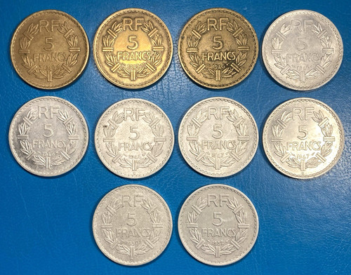 Lot monnaies françaises 5 - 10,