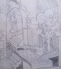 DESSIN AU CRAYON - - A TRAVERS