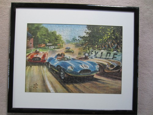 Vintage mans auto race - le,