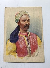 Ancienne Carte Homme Égyptien 1910 Folklore Costume L.Lessieux 
