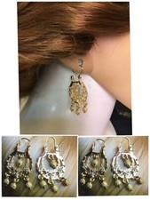  JOLIE   BOUCLE D’OEILLE  ENFANT   SAVOYARDE PLAQUE OR … Nº 0223- ROSANTINE