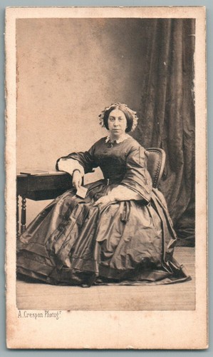 Cdv 1870 femme robe crinoline - cdv,