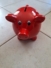 Tirelire Rouge Forme Cochon