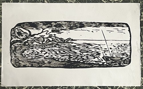 Gravure sur bois - gravure, paysage