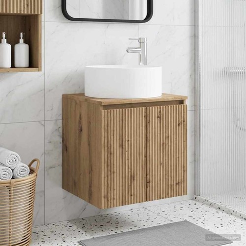 Meuble lavabo mural montage - de,