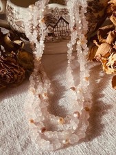 Collier pierre quartz rose