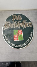 Ancienne vitre publicitaire Pils Adelshoffen Strasbourg 45x35 cm –