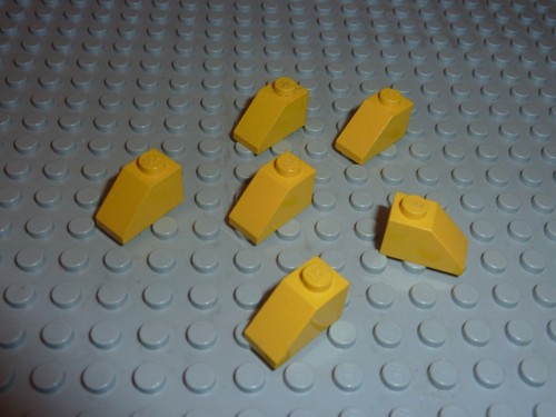 Lego yellow slope brick - lego,