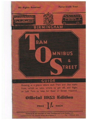 1953 birmingham tram omnibus - 1953, &