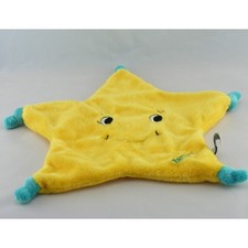 Doudou plat étoile jaune