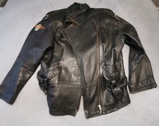 blouson femme cuir véritable patch Harley Davidson taille L