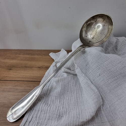 Ancienne louche metal blanc - en,