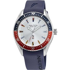 Montre Homme NAUTICA FINN WORLD NAPFWF014 Silicone Bleu Sub 50mt