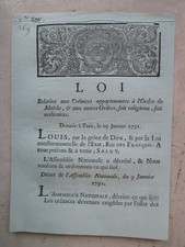 Loi 1791 : Créances