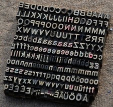 Police de Caractères à dorer 4 mm fer reliure dorure bronze/laiton ancien cuir