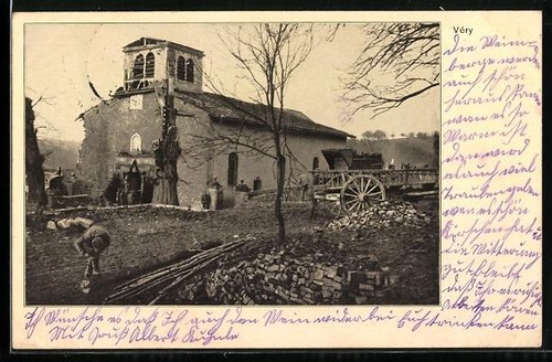 Cpa véry église - cpa, avec