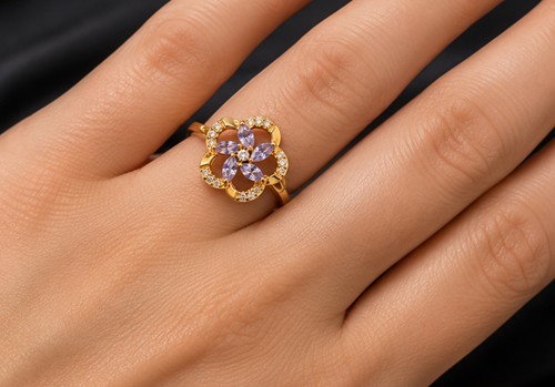 Bague tanzanite naturelle - bague,