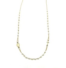 Collier chapelet jaune - collier, or