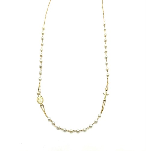 Collier chapelet jaune - chapelet,