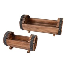 Pot de fleur en bois antique