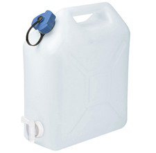 Bidon d'eau EDA 10 L blanc bidon plastique extra fort avec bouchon à vis