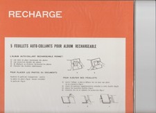 POUR CLASSEUR PHOTO OU CARTE RECHARGE  15  FEUILLETS  AUTO-COLLANTS  REF. T6