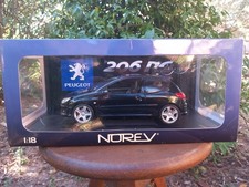 NOREV 1/18 PEUGEOT 206 RC NOIRE - WITH DEFECT READ DESCRIPTION 