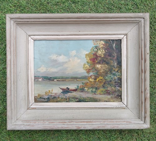Ancienne peinture huile sur - peinture,