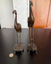 COUPLE HERONS SUR TORTUES/