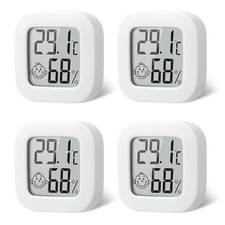 Thermomètre Hygromètre Mini 4X Intérieur Digital Température Humidité Maison