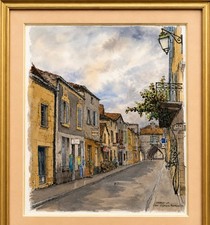 « Tableau aquarelle village
