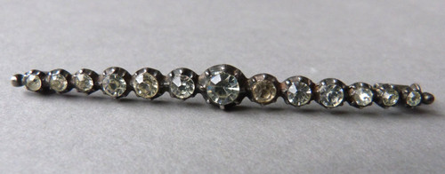 Broche barrette argent massif