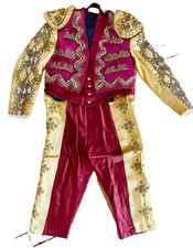 Costume Torero Matador Passementerie jaune rouge & Or